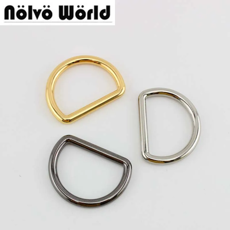 50pcs 4 colors accept mix,5.6mm inner 38X30mm 1.5 Inch closed big D rings,alloy metal welded 3.8cm large dee rings