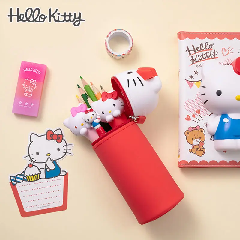 

Hello Kitty Retractable Pencil Case Sanrioed Anime My Melody Portable Washable Pen Holder Kawaii Stationery Box School Supplies