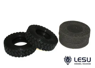 

Us Stock 1Pair LESU Upgraded Rubber Tires for 1/14 Remote Control Tractor Truck Tamiyaya RC Car Model DIY Parts Th02595-SMT3