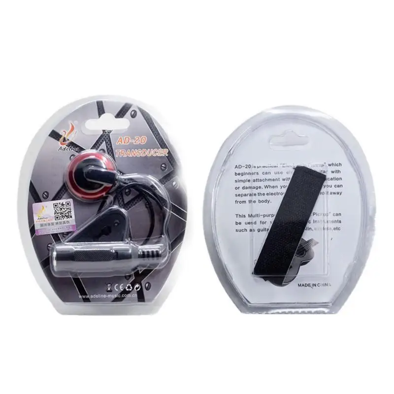 Гитарный звукосниматель профессиональный пьезоконтактный микрофонный для