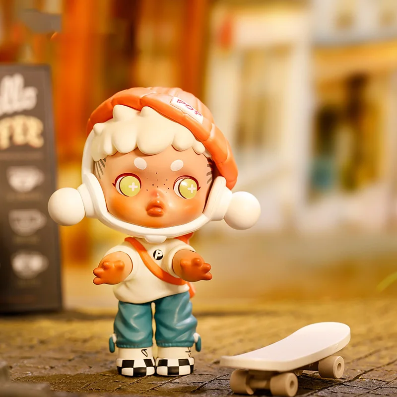 Цена Милая аниме-фигурка в подарочной коробке-сюрпризе, оригинальная игрушка POPMART SKULLPANDA Bear Meow Craze Series глухая коробка, модель с подтверждением сти...