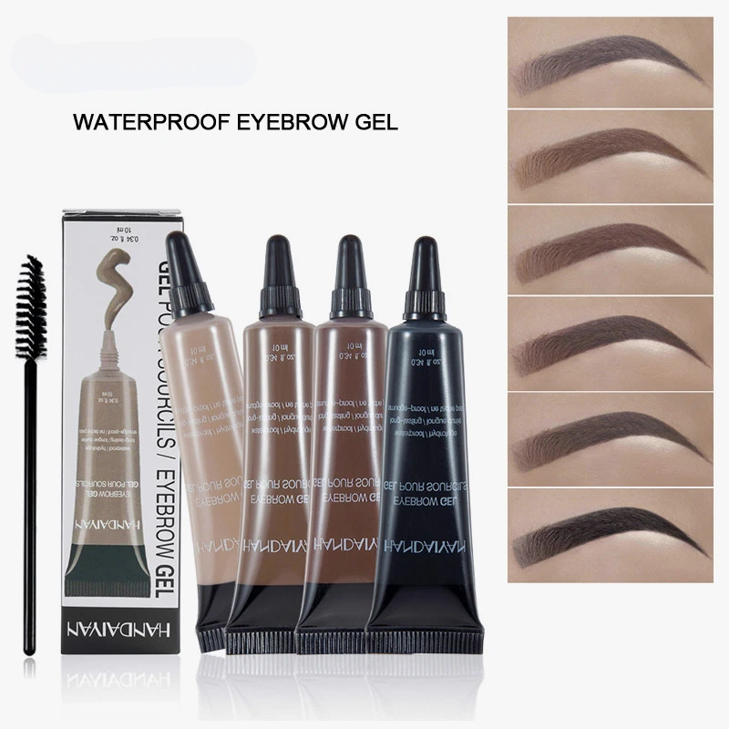 

Eyebrow Makeup Henna Gel Black Brown Waterproof Durable Liquid Tint Brush Sets Tattoo Paint Kit Cream Enhancer Dye Cosmetic Tool