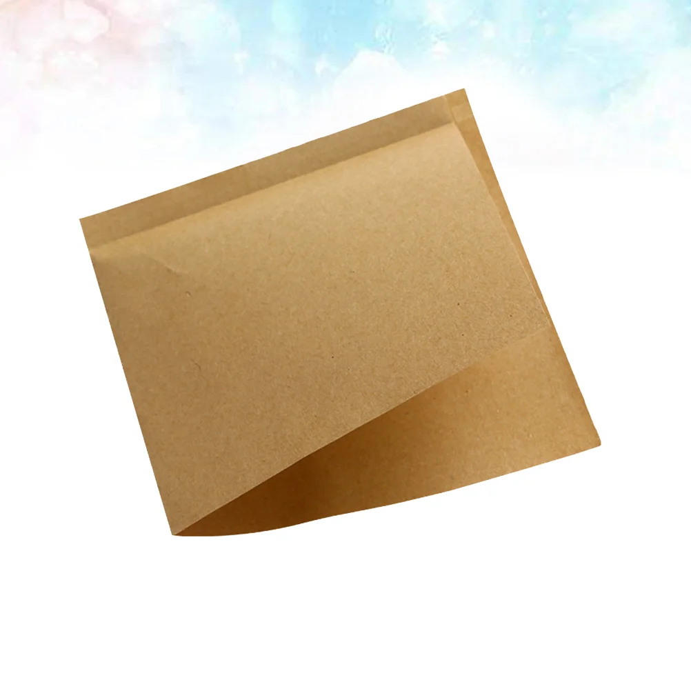 

100pcs Paper Sandwich Bags Kraft Brown Paper Bags Oil- proof Paper Bags for Sandwich Doughnut Packing ( 13cm* 13cm* 01cm )