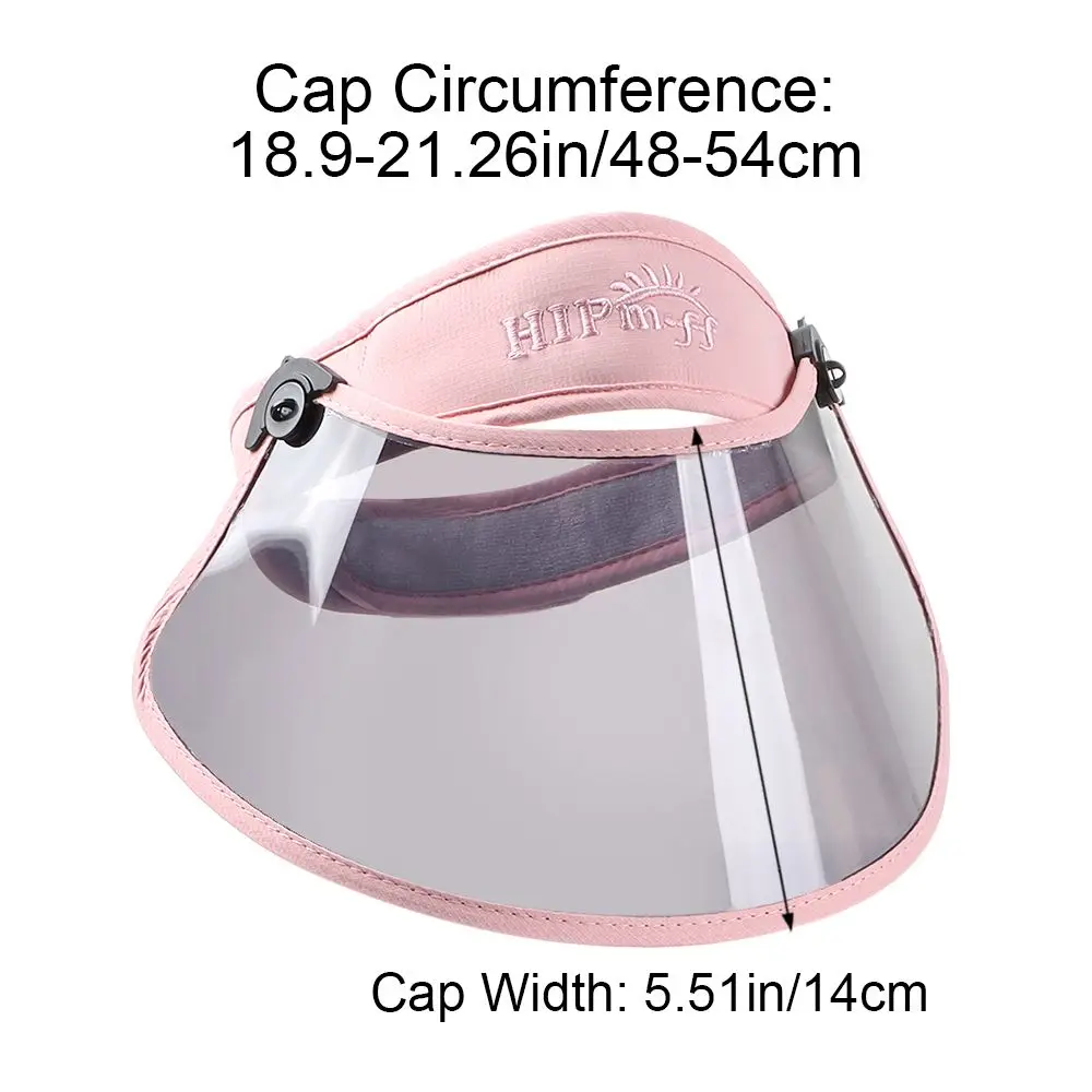 Регулируемая прозрачная детская козырьковая шляпа с защитой от УФ-лучей, гибкий летний защитный козырек на солнце.