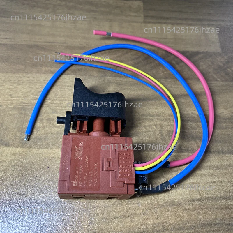 Фото Новый электрический переключатель для дрели BGH-1120A, 42VDC 20.1RA, 1 шт. №3