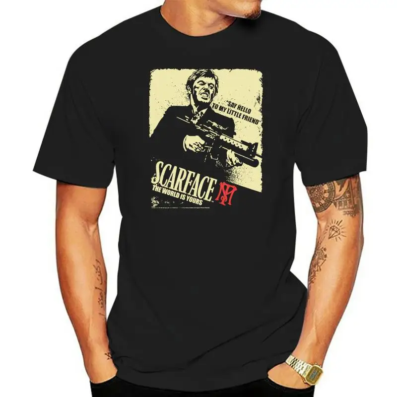 

Men'S Official Scarface Movie Al Pacino T Shirt Action Mob Cotton Sm 4Xl 012450