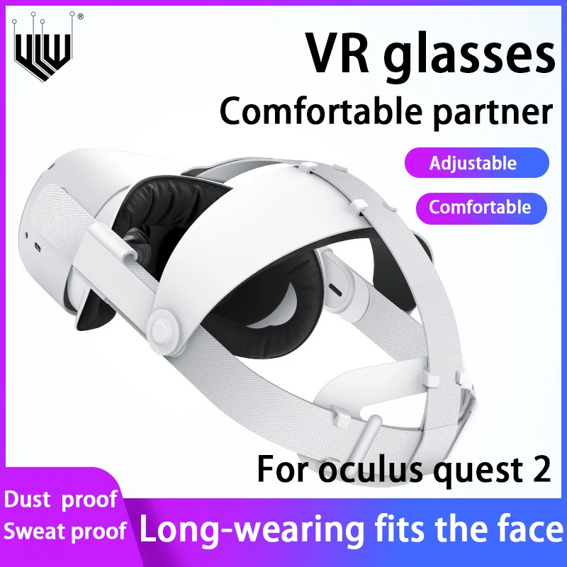 

Light Oculus Quest 2 Headset VR Head Strap Stand Accessories Adjustable Head Mount VR Glass Oculus Quest 2 Face Padding Helmet
