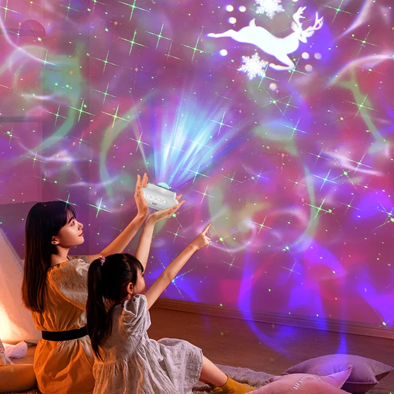 

Remote Control Projector Led Night Light Music Desk Atmosphere Lamp Laser Elk Water Star Light
