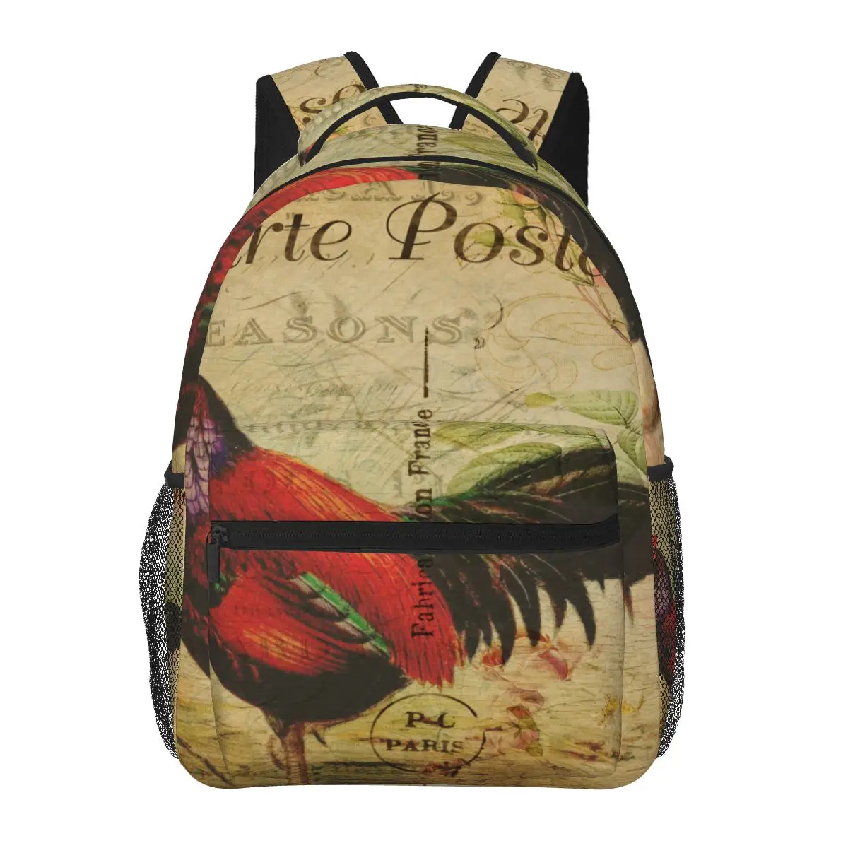 

Женский рюкзак, винтажная школьная сумка с петухом для мужчин и женщин, дорожная сумка, повседневный школьный рюкзак