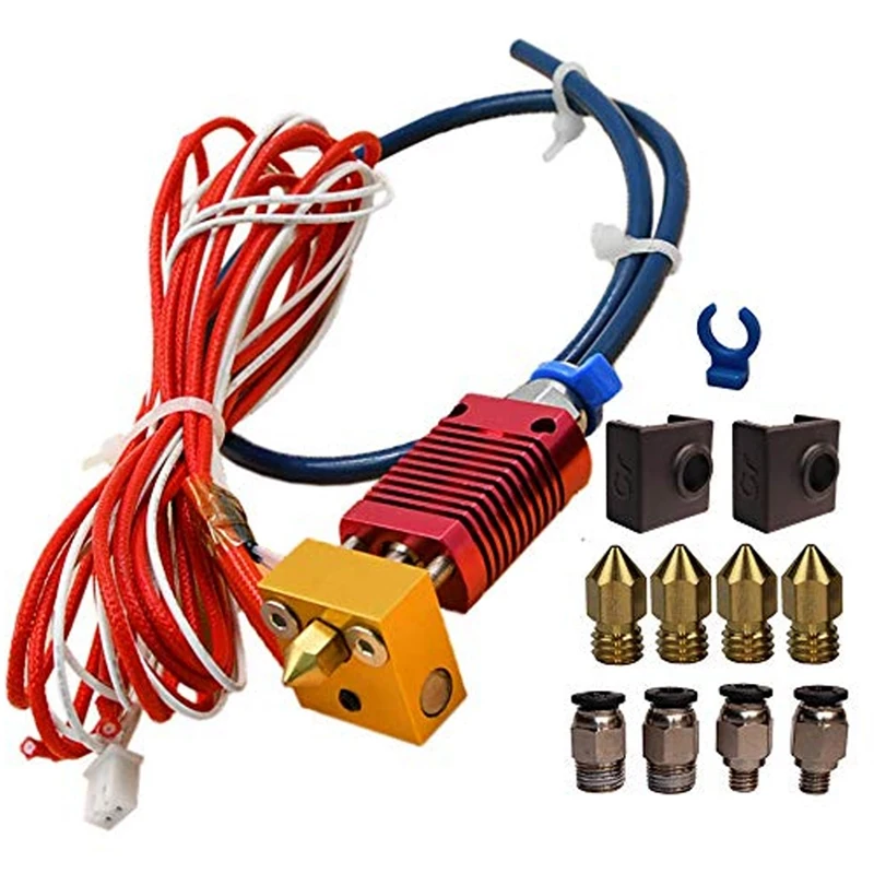 

3D Printers Accessories Metal Extruder Hot End Silicone Sleeve Brass Nozzle Suitable For Ender 3 Series 3D Printers