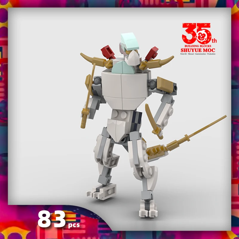 

SyMOC ice Lizard Mech Gift Ninja New Fighter Mech Super Armor Robot Figures Building Blocks Kit Bricks Titan