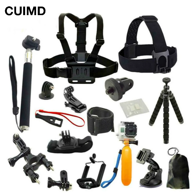 

21pcs Action Camera Accessories Cam Tools for Outdoor Photography Cameras Protection Tool for Gopro Hero 9 8 7 6 5 4 Sjcam Yi