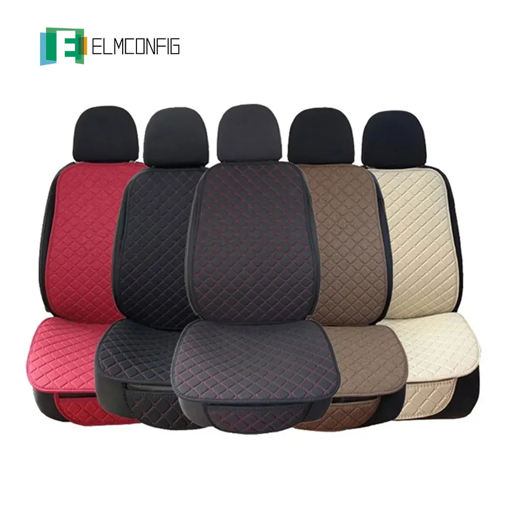 

Car Seat Cover Protector Linen Front Rear Back Flax Automobile Cushion Universal Pad Mat Backrest Auto Car Accessories Interior