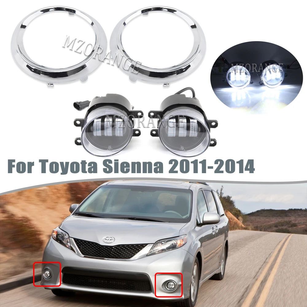 Nebel Lichter Nebel Licht Abdeckung für Toyota Sienna SE 2011-2017 Led-nebelscheinwerfer Scheinwerfer Chrom Nebel Lampe Abdeckung Grill lünette