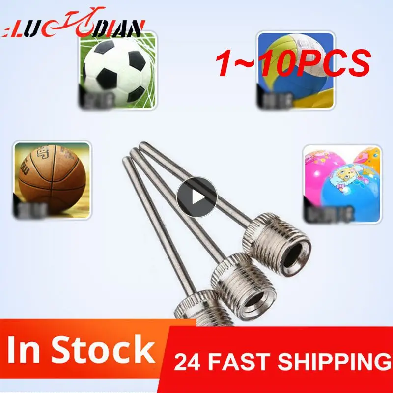 

1~10PCS Ball Air Needle Stainless Steel Pump Pin Basketball Inflating Pump Needle Football Inflatable Air Valve Adaptors Nozzle