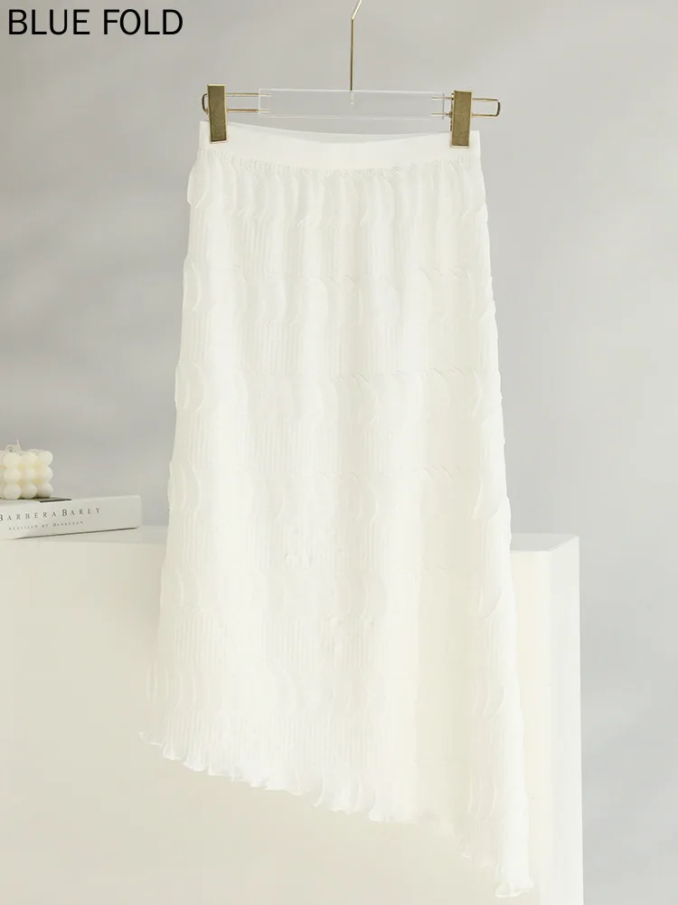 Летняя плиссированная юбка с круглым лепестком женская и универсальная