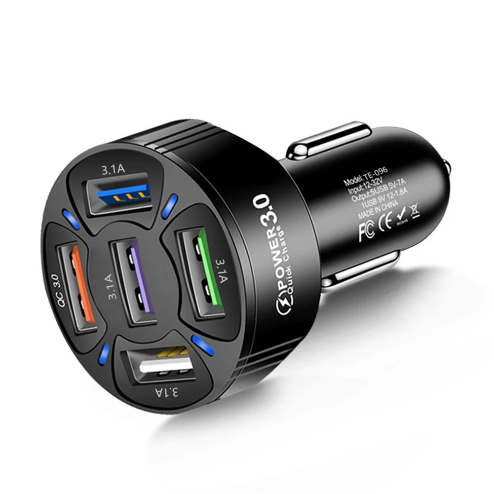 

Auto Car Charger Adapter Vehicle Replacement 1 Pieces ABS &PC Accessories LED Display Portable QC 3.0 High Quality