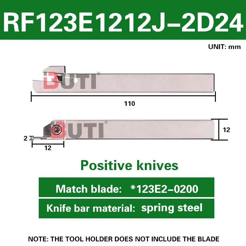 

Пружинная сталь закаленная внешняя круглая RF123E1212J-2D24/LF123J2525M-5T25 Резак для канавок 7R123H1-0250-020 Лезвие с прямой канавкой