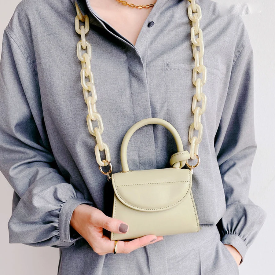 

Цепочка-клатч женская из прозрачной смолы, 115 см