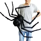 Супер большой плюшевый паук из проволоки и плюша черный и многоцветный стиль для украшения вечерние ринки или Хэллоуина 1 шт. 30 см, 50 см, 75 см