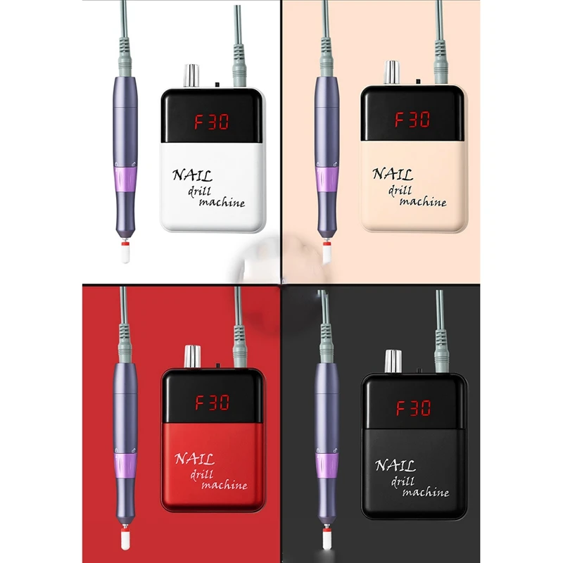 

Rechargeable Nail Drill Machine 30000RPM Manicure Machine Electric Nail File Nail Art Tools EU Plug