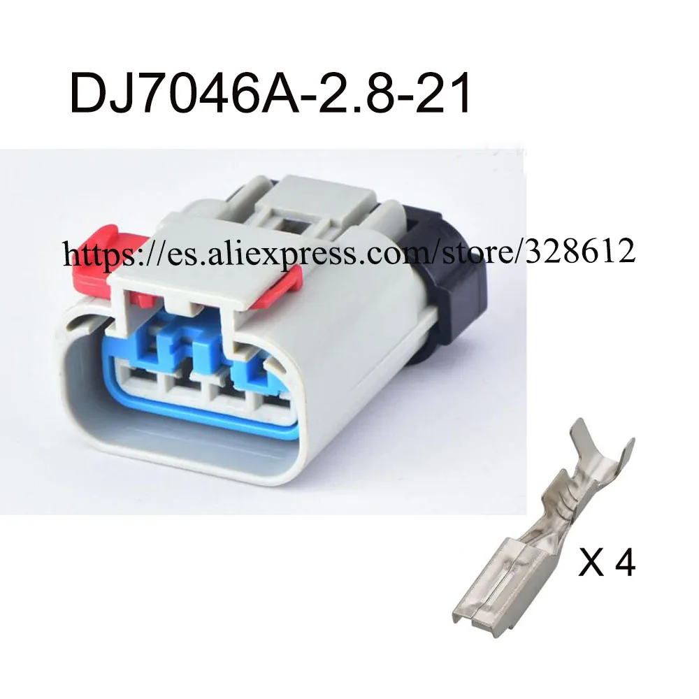 

100SET DJ7046A-2.8-21 Car motorcycle cable 4 pin Waterproof automotive connector female male Plug include terminal seal