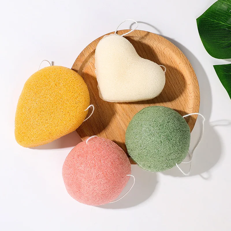 

1pc Face Cleaning Sponge Natural Cleaning Exfoliator Puff Round Shape Konjac Face Washing Sponges Beauty Makeup Tools for Women