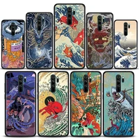 japanese wave anime dragon case for xiaomi redmi 9a 7a 9c 9t 9 10 7 6 8a case soft silicone cover for redmi k40 k40s k50 pro
