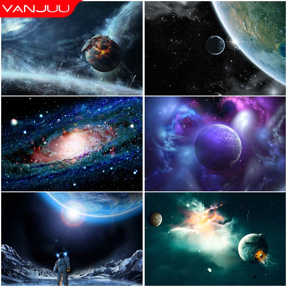 

Landscape 5D Diamond Painting Night Sky Planet Diamond Painting Mosaic Full Drill Diamond Embroidery Painting Home Decor