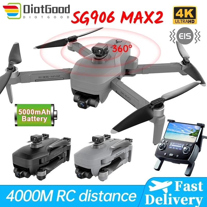 

SG906 MAX2 Beast 3E RC Drone With 3-Axis Gimbal Professional 4K HD EIS Camera GPS 5G Repeater 4KM FPV Distance 5000mAh Battery