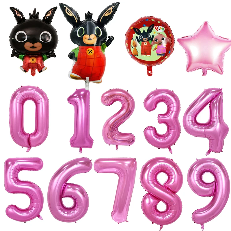 

Bing Rabbit Balloon Set Birthday Party Background Decoration Number Balloon Children's Toy Birthday Gift Christmas Decoration