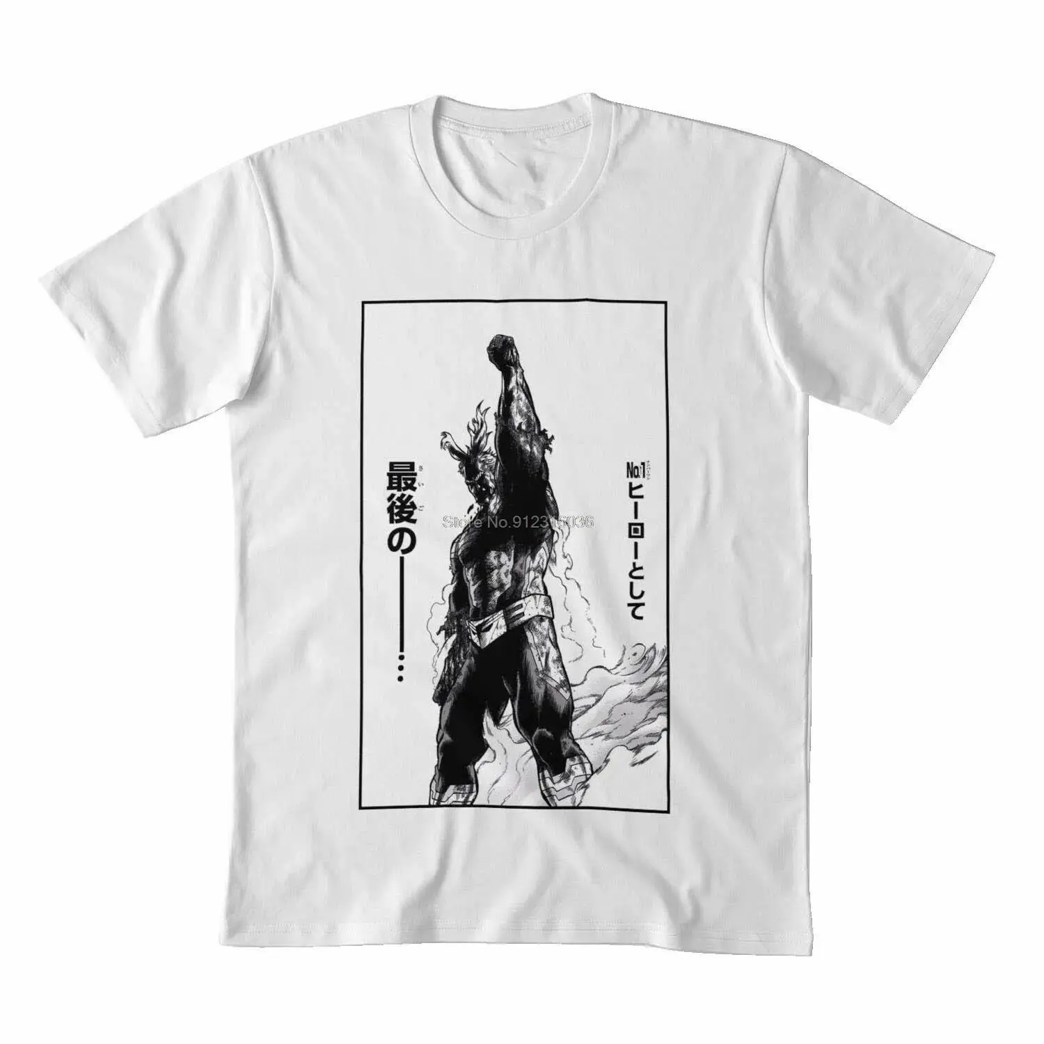 All Might The Best Hero T-Shirt for Men  T-Shirt Men Cotton Tshirt Hip Hop Tees Tops Harajuku Streetwear