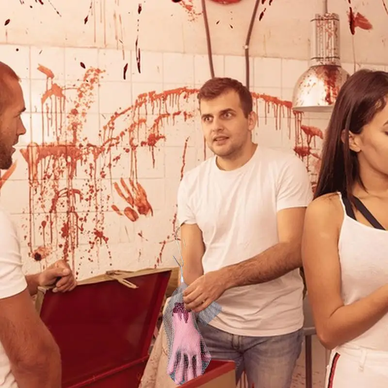 2024 Хэллоуин Поддельные человеческие руки пластиковые нога кровавый реквизит