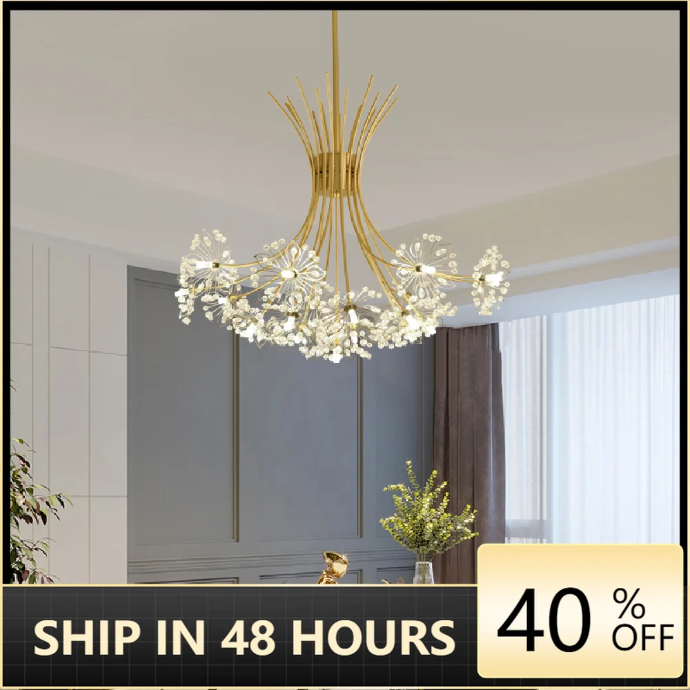 

Золотистая/черная хрустальная люстра из нержавеющей стали, комнатные лампы для гостиной, ресторана, спальни, люстра, освещение для дома