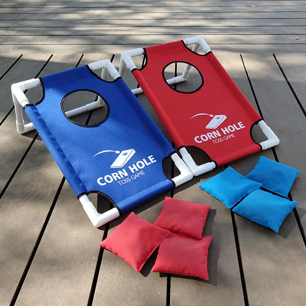 Board With 8 Cornhole Bean Bags Games Backyard Cornhole Set 