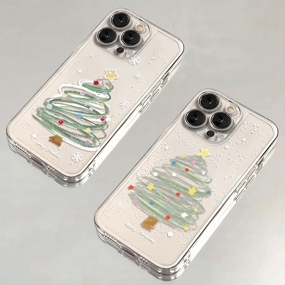 Soft Cartoon Christmas Tree Phone Case For Tecno Spark Go 30C 10 Camon ...