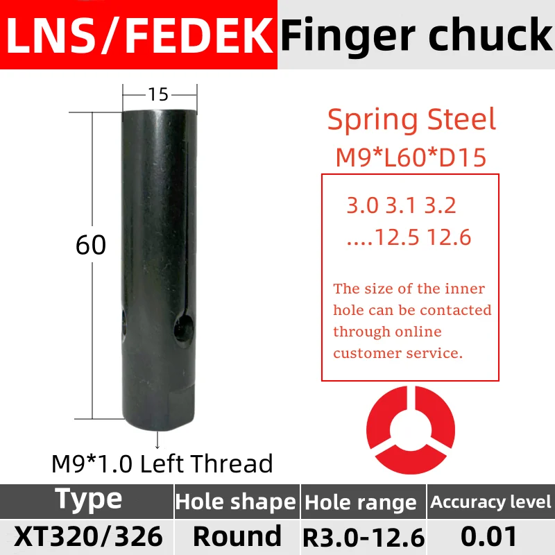 

Цанга пружинная стальная LNS XT320 3-22.0 S2 Fedek Barload