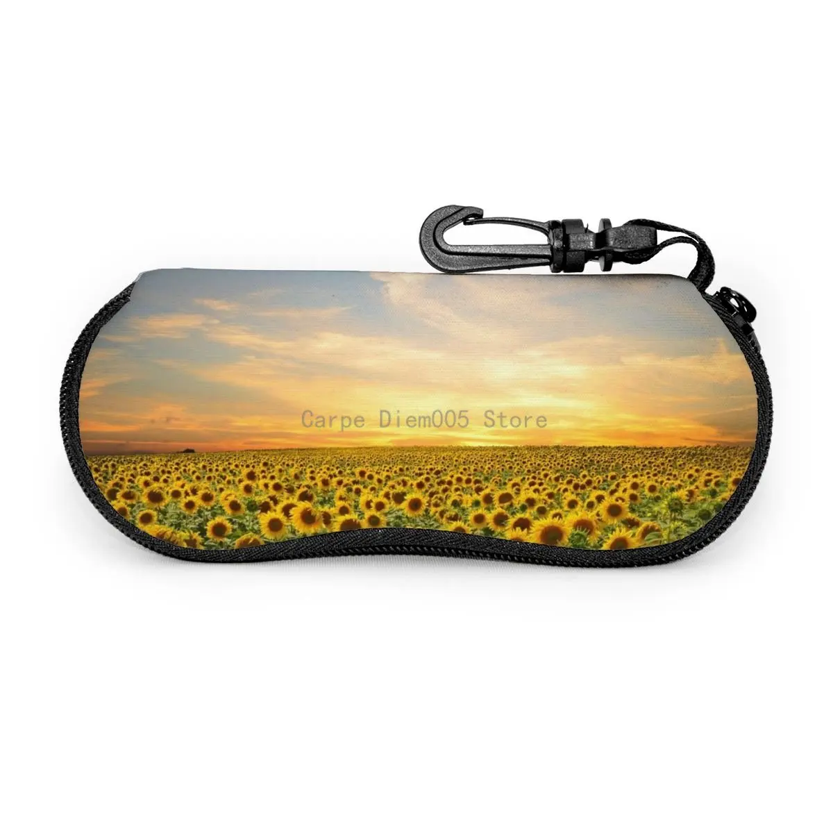 

Солнцезащитные очки Sunflower Sunset, мягкие искусственные очки для женщин и мужчин, очки с большой молнией и крючком