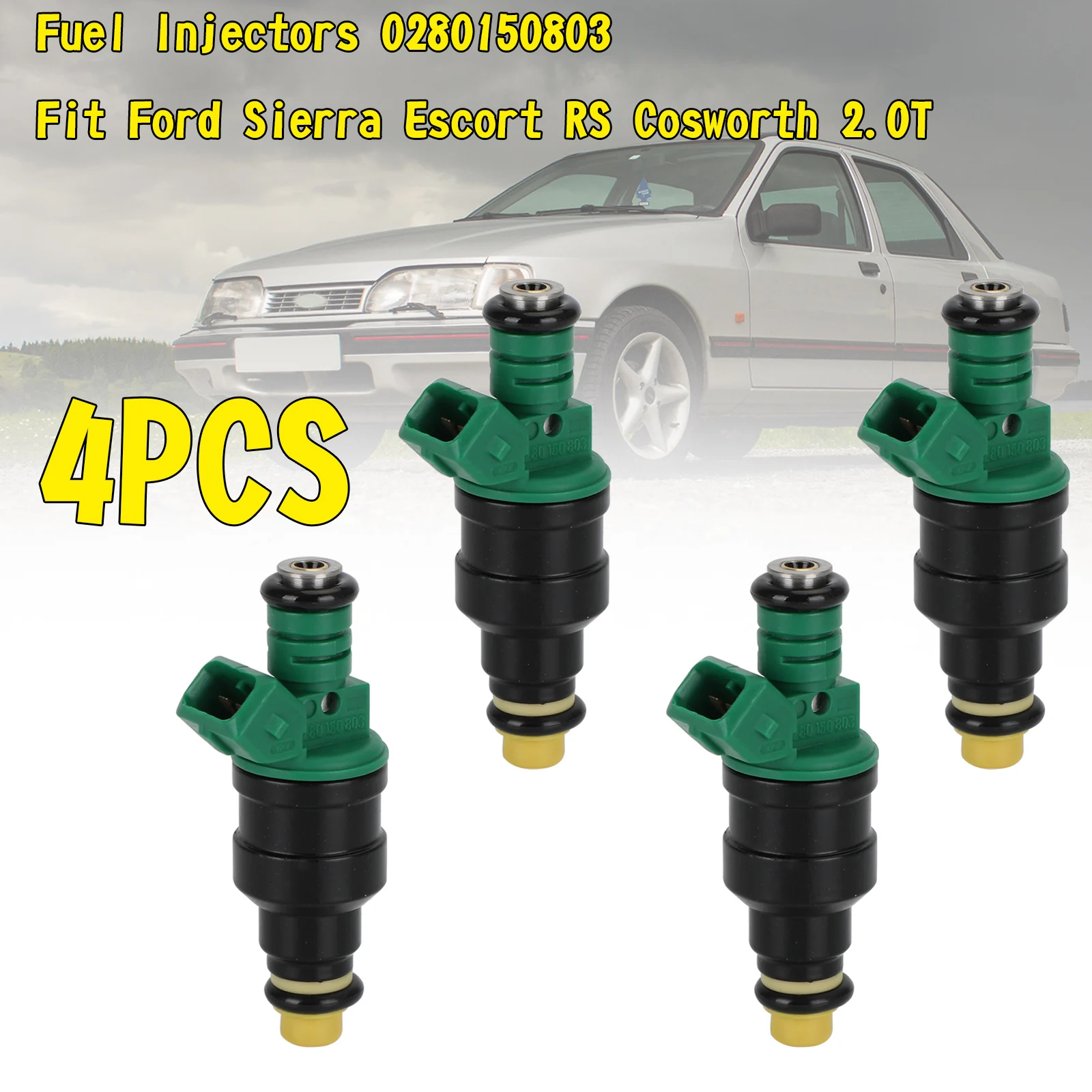 

Топливные форсунки Areyourshop, 4 шт., 0280150803, подходят для Ford Sierra Escort RS Cosworth 2,0 T