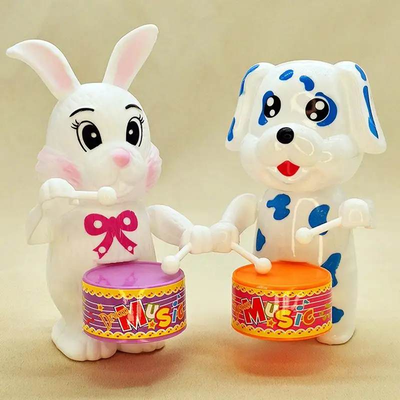

Children Toys Drumming Rabbit Toy Wind Up Vintage Clockwork Toys Action Toy For Children Kids Christmas Birthday Party Favors