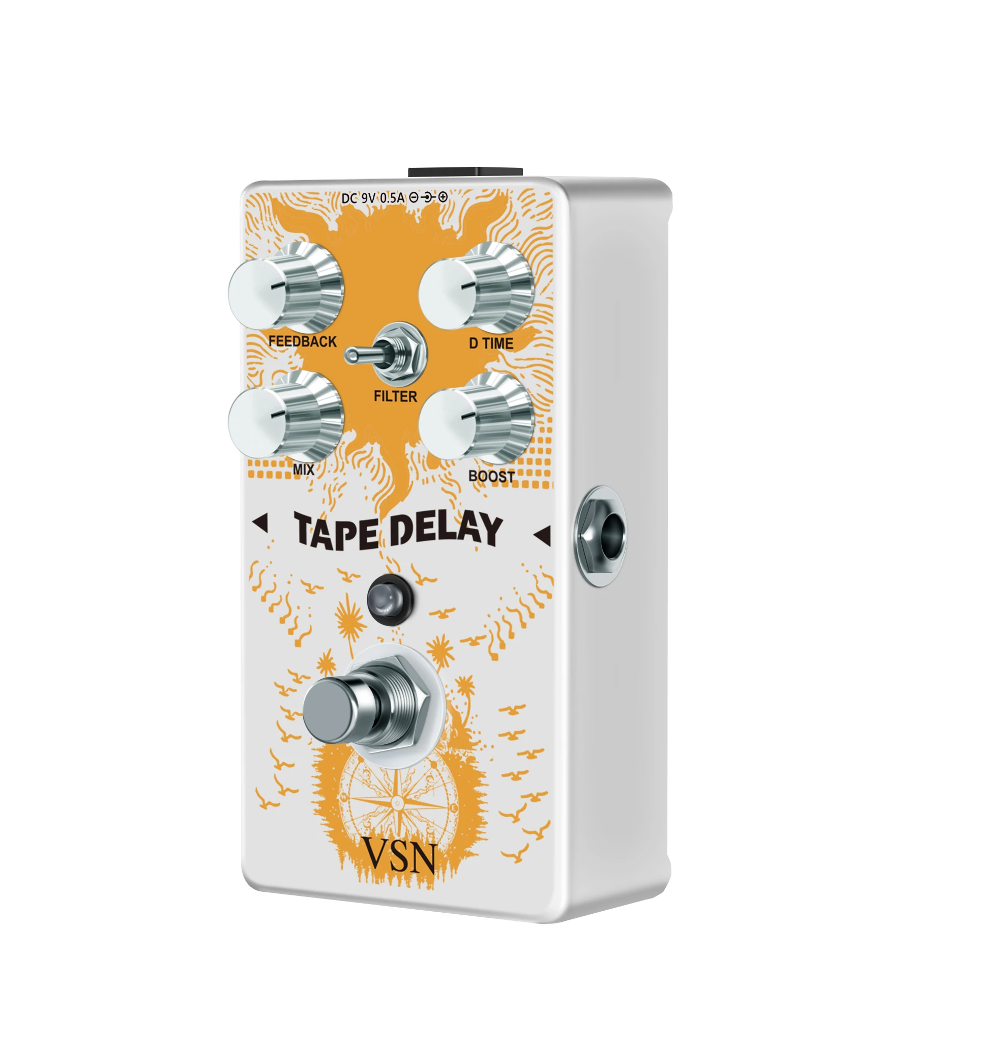 VSN RE-01 Tape Delay Guitar Effect Pedal Combined With Delay And Bass Effects Wide Range Delay Adjustment And Make Real Bass