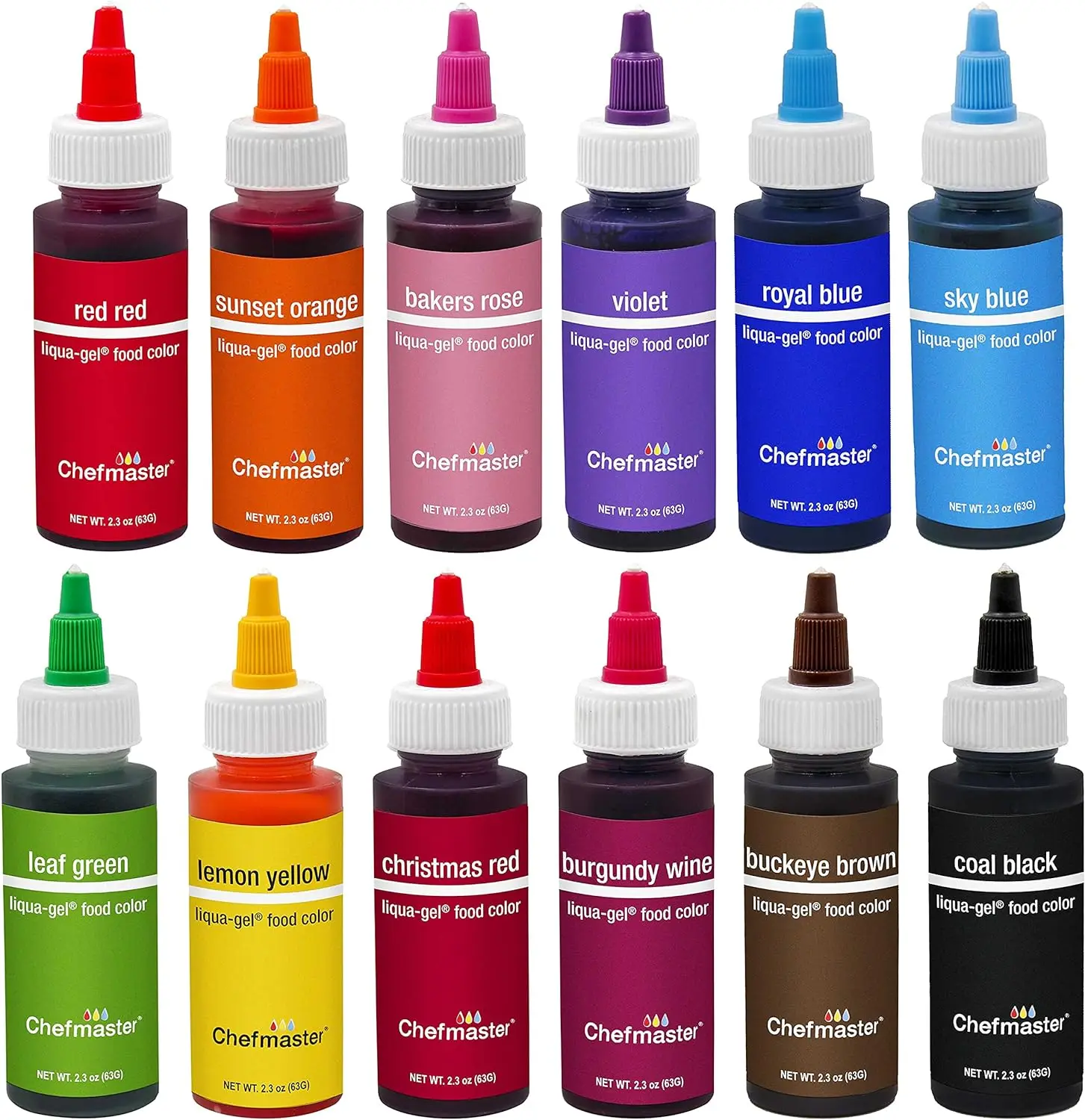 

Разнообразная упаковка для геля Liqua, 12 бутылок, 2,3 унций