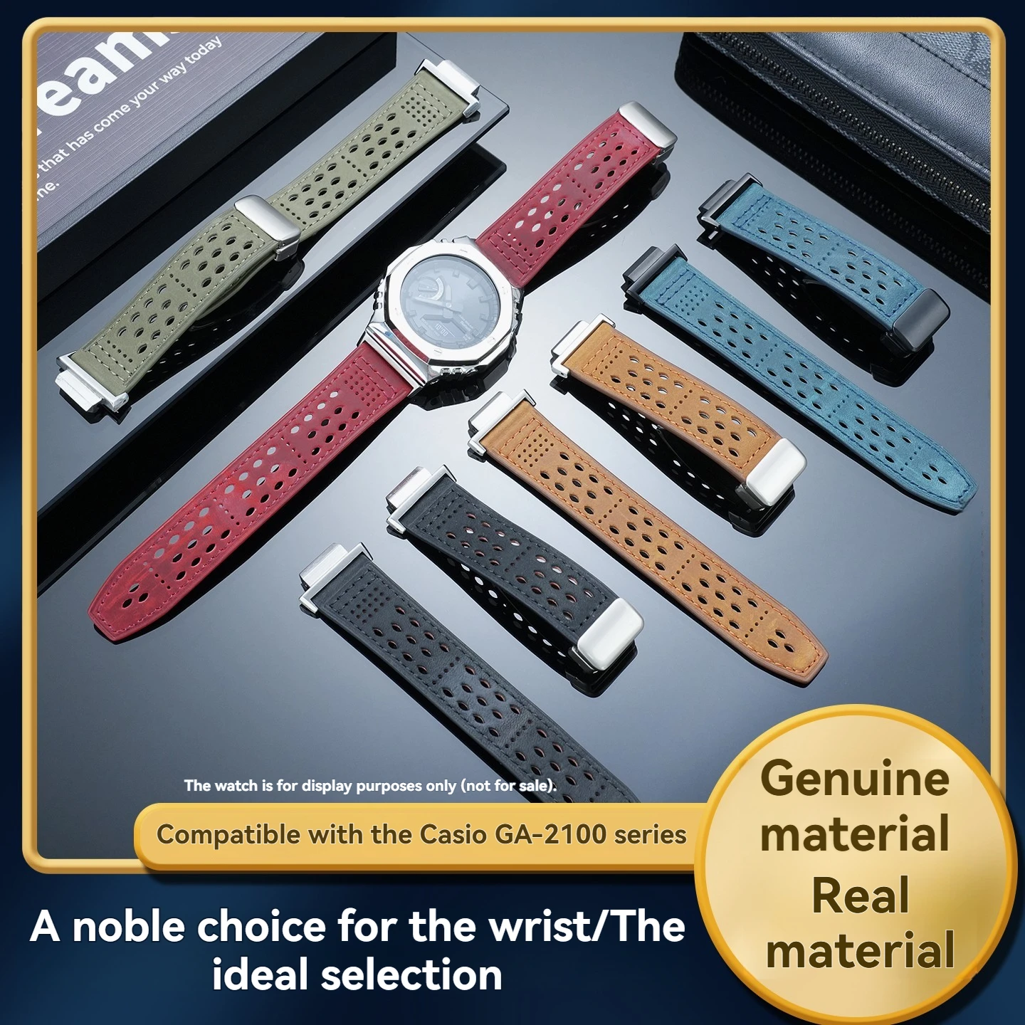 Фото Подходит для серии Casio G-SHOCK GA-2100, GA2110, GA-B2100, модифицированные аксессуары для модернизации, ремешок для часов из натуральной кожи. №1