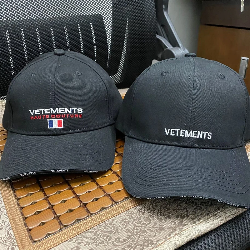

Summer Embroidery Vetements Limited Edition Harajuku Casual Caps Men Women Vetements Logo High Quality Streetwear Flag VTM Hat