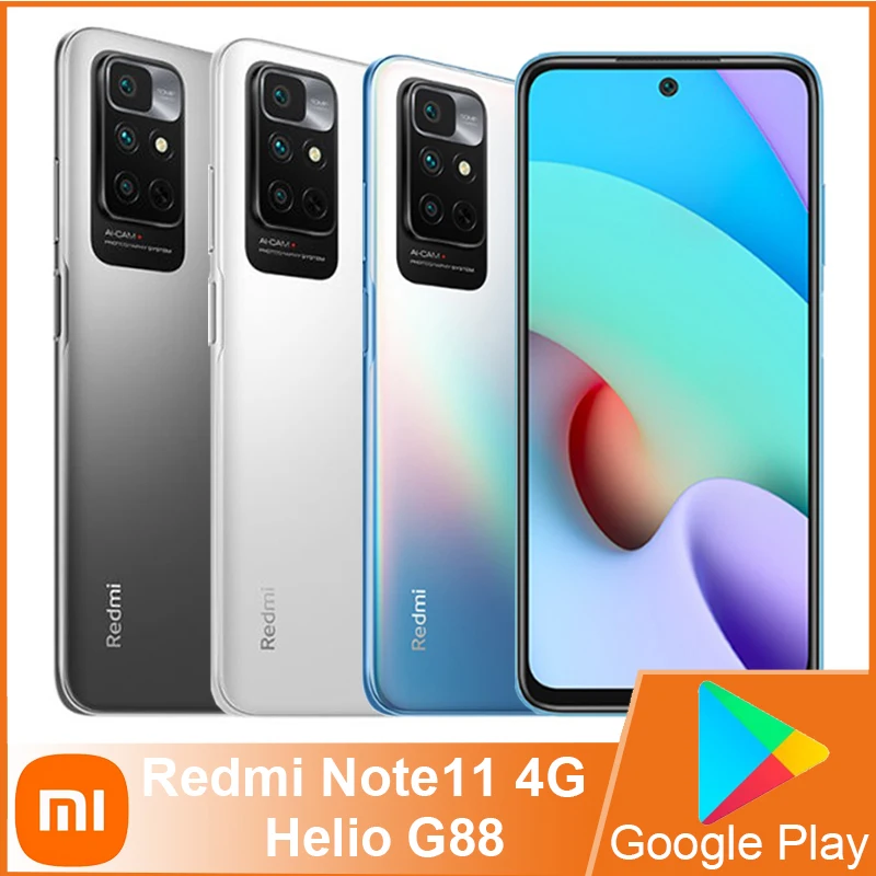 Xiaomi Redmi Note 11 4G Smartphone Xiaomi Helio G88 Mobile Phone 50MP Camera 90Hz Refresh Android Cellphone Global Rom
