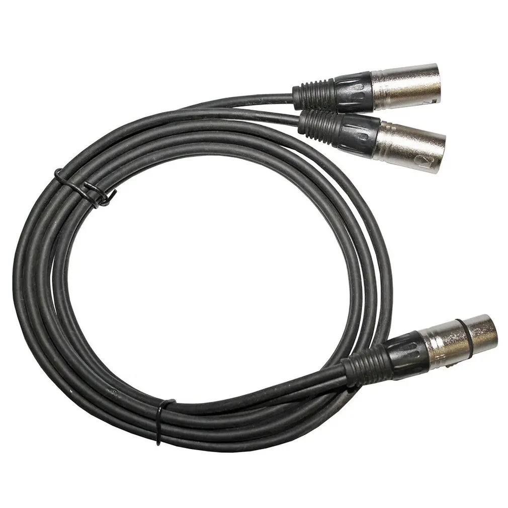 

Y Splitter Microphone Cable Audio Adaptor Cord Super Long Flexible XLR Pin 1 Female to Dual 2 Male 3FT Optical Fiber Cables DVI