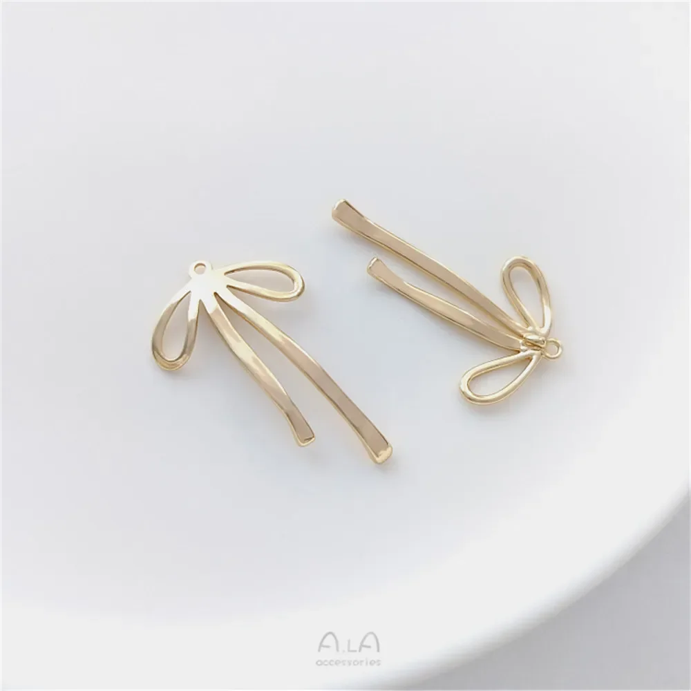 14 К посылка золотой микронабор циркон галстук-бабочка кулон браслет сделай сам