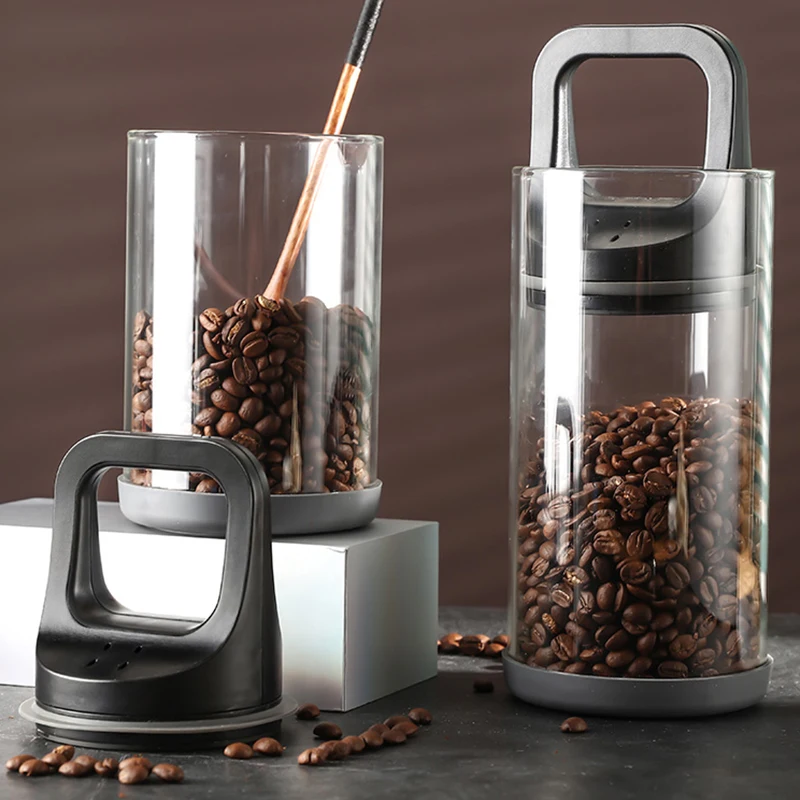 

Вакуумный Герметичный контейнер для кофейных зерен, стеклянный контейнер для хранения продуктов, контейнер для хранения чая, флакон для сохранения свежести, контейнер