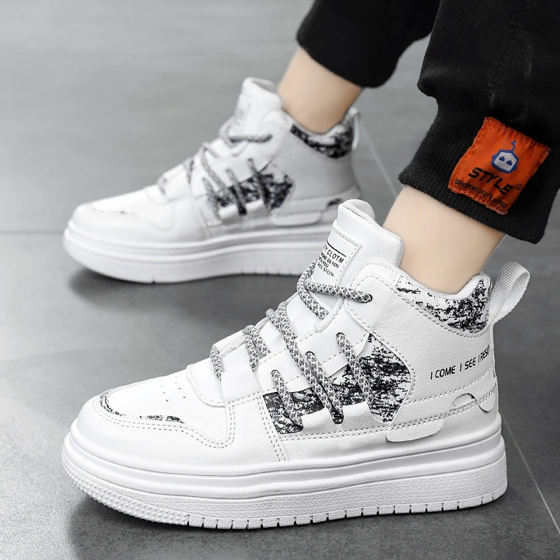 High Top Children's Sports Shoes 2022 Boys Girls Shoes Kids Tennis Footwear Breathable Basketball Shoes Kids Basketball Sneakers