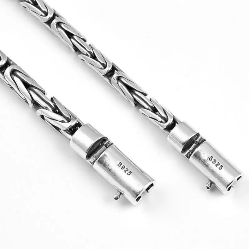 Мужской плетеный браслет из серебра 925 пробы 5 мм 7